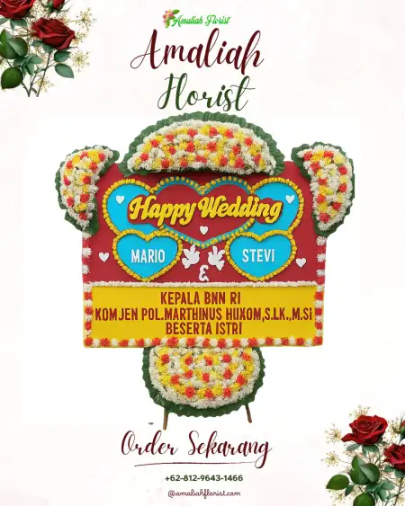 Papan Bunga Pernikahan Holuon